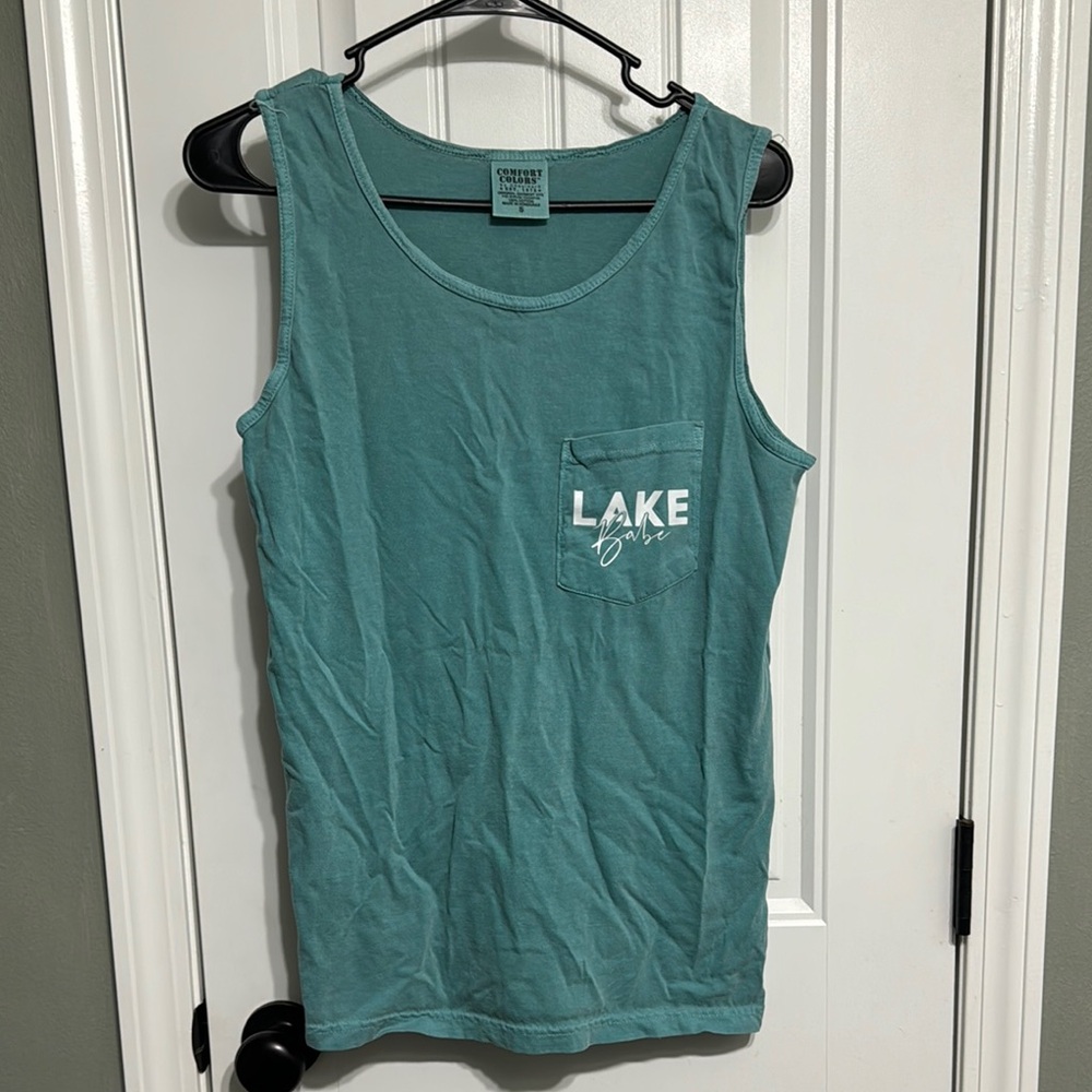 Comfort Colors Teal Lake Tank Top